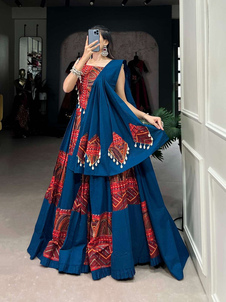 Peppilo Cotton Lehenga 3 Piece Set