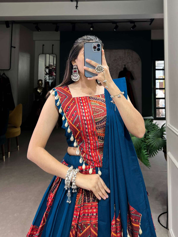 Peppilo Cotton Lehenga 3 Piece Set