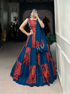 Peppilo Cotton Lehenga 3 Piece Set