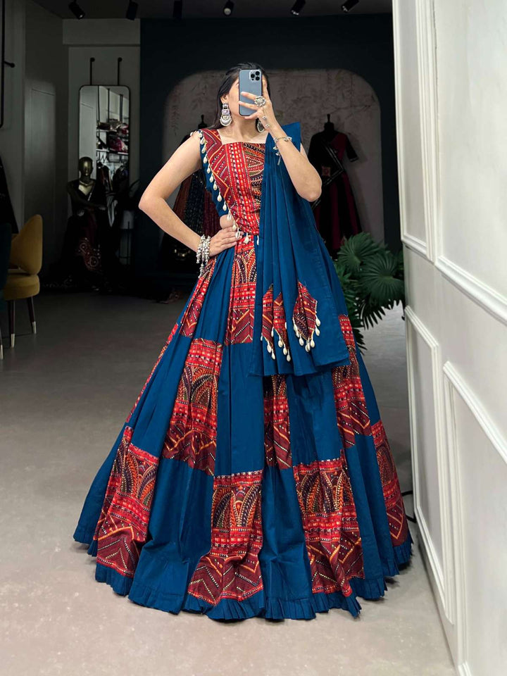 Peppilo Cotton Lehenga 3 Piece Set