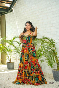 Peppilo Women's Rayon Kurti Indian Ethnic Party Wear Ready To Wear Dress