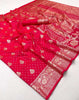 Peppilo Rani Pink Soft Silk Indian Ethnic Saree