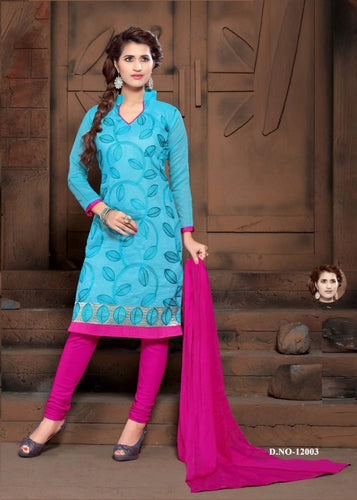 Aqua Georgette Indian women's salwar kameez with dupatta ready to wear
