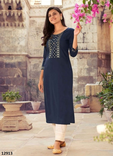 Black Georgette Indian Ethnic kurti with dupata