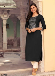 Black Georgette Indian Ethnic kurti with dupata