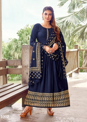 Black Georgette Indian Ethnic kurti with dupata