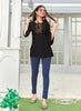 Black Georgette Indian Ethnic kurti with dupata