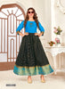 Aqua Georgette Indian Ethnic kurti with dupata