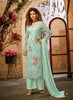 Aqua Georgette Indian women's salwar kameez with dupatta ready to wear