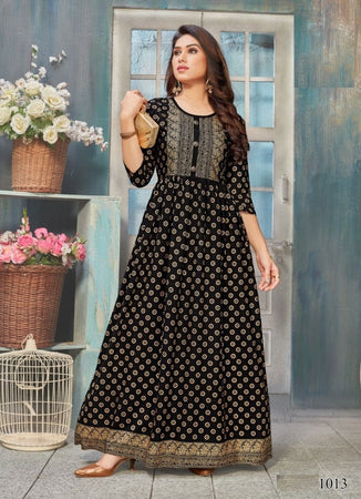 Black Georgette Indian Ethnic kurti with dupata