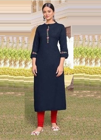 Black Georgette Indian Ethnic kurti with dupata