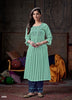 Aqua Georgette Indian Ethnic kurti with dupata
