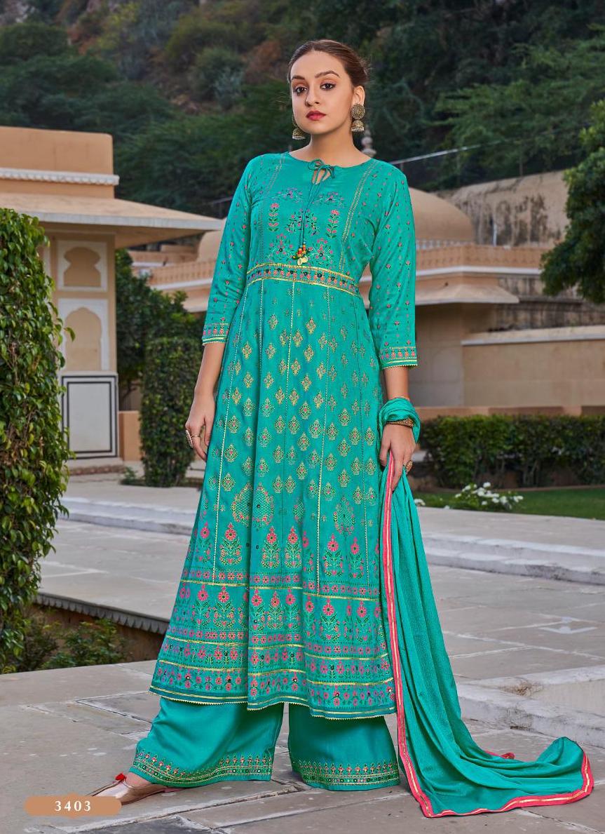 Aqua Georgette Indian women's salwar kameez with dupatta ready to wear