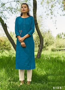 Aqua Georgette Indian Ethnic kurti with dupata