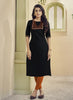 Black Georgette Indian Ethnic kurti with dupata