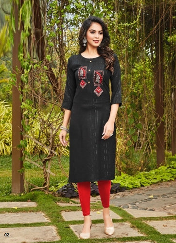 Black Georgette Indian Ethnic kurti with dupata