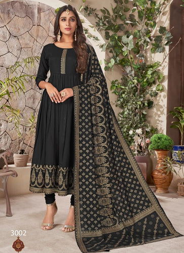 Black Georgette Indian Ethnic kurti with dupata