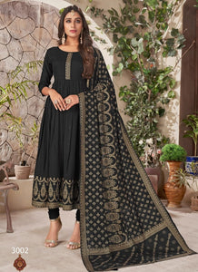 Black Georgette Indian Ethnic kurti with dupata