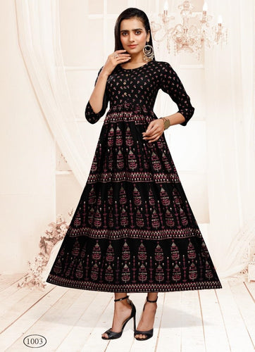Black Georgette Indian Ethnic kurti with dupata