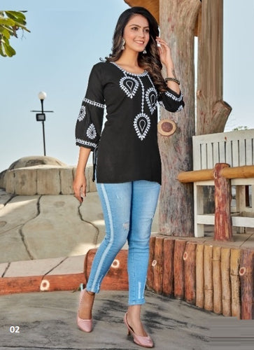 Black Georgette Indian Ethnic kurti with dupata