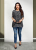 Black Georgette Indian Ethnic kurti with dupata