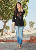 Black Georgette Indian Ethnic kurti with dupata