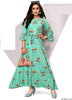 Aqua Georgette Indian Ethnic kurti with dupata