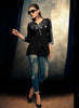 Black Georgette Indian Ethnic kurti with dupata
