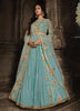 Aqua Georgette Indian women's salwar kameez with dupatta ready to wear