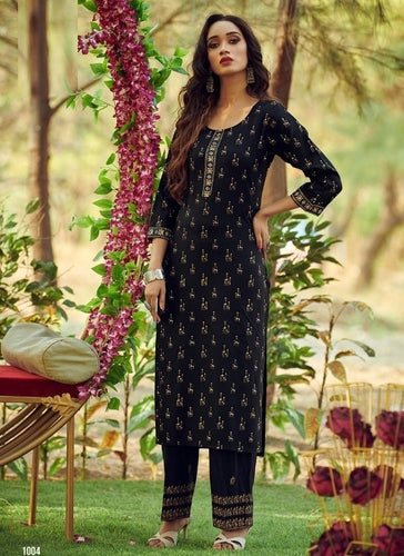 Black Georgette Indian Ethnic kurti with dupata