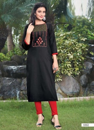 Black Georgette Indian Ethnic kurti with dupata