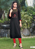 Black Georgette Indian Ethnic kurti with dupata