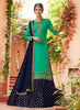 Aqua Georgette Indian women's salwar kameez with dupatta ready to wear