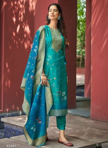 Aqua Georgette Indian women's salwar kameez with dupatta ready to wear
