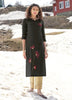 Black Georgette Indian Ethnic kurti with dupata