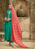 Aqua Georgette Indian women's salwar kameez with dupatta ready to wear