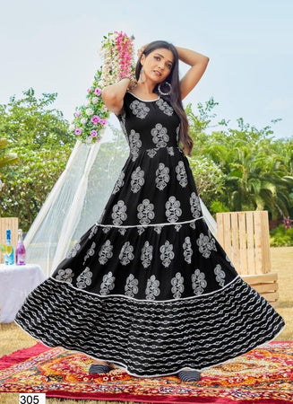 Black Georgette Indian Ethnic kurti with dupata