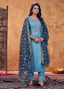 Aqua Georgette Indian women's salwar kameez with dupatta ready to wear
