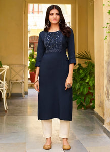 Black Georgette Indian Ethnic kurti with dupata