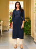 Black Georgette Indian Ethnic kurti with dupata