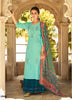 Aqua Georgette Indian women's salwar kameez with dupatta ready to wear