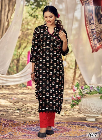 Black Georgette Indian Ethnic kurti with dupata