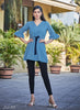 Aqua Georgette Indian Ethnic kurti with dupata