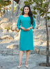 Aqua Georgette Indian Ethnic kurti with dupata
