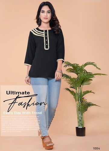 Black Georgette Indian Ethnic kurti with dupata