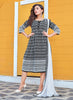 Black Georgette Indian Ethnic kurti with dupata