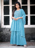 Aqua Georgette Indian women's salwar kameez with dupatta ready to wear