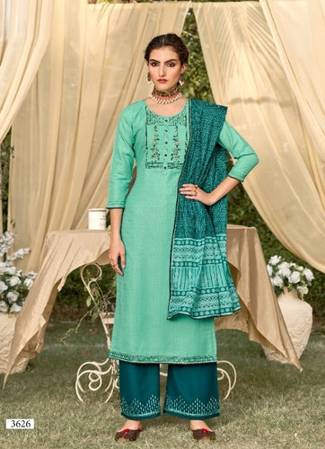 Aqua Georgette Indian women's salwar kameez with dupatta ready to wear