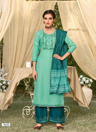 Aqua Georgette Indian women's salwar kameez with dupatta ready to wear