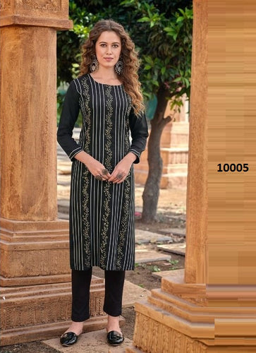 Black Georgette Indian Ethnic kurti with dupata
